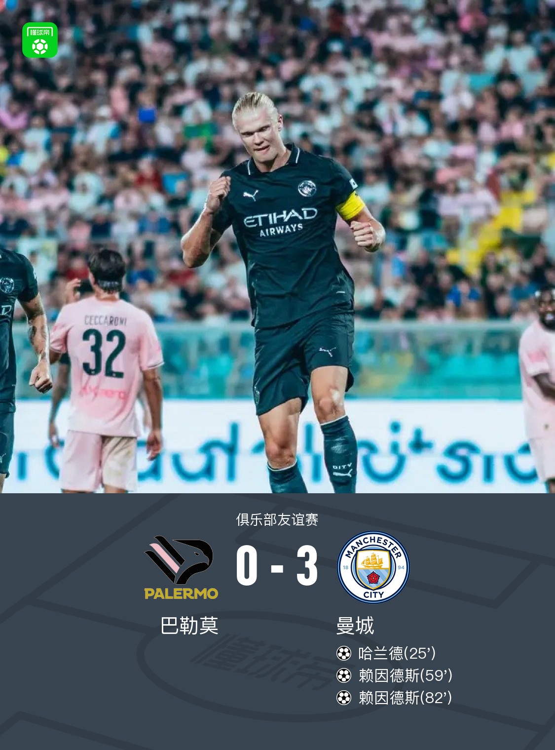 曼城险胜法国队，哈兰德关键助攻意甲