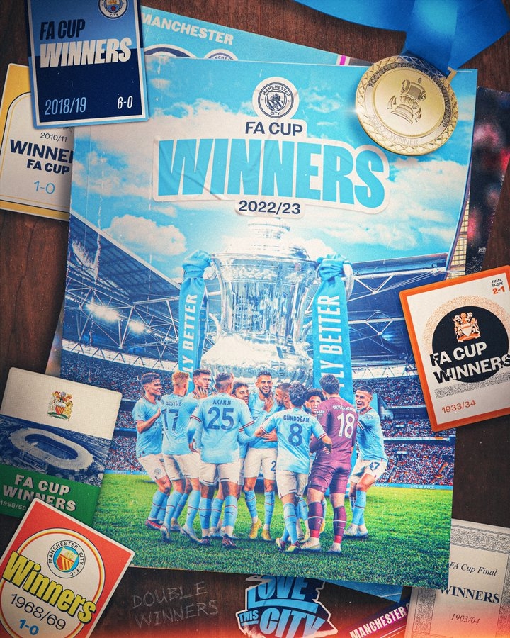 曼城赢得了英格兰足总杯冠军